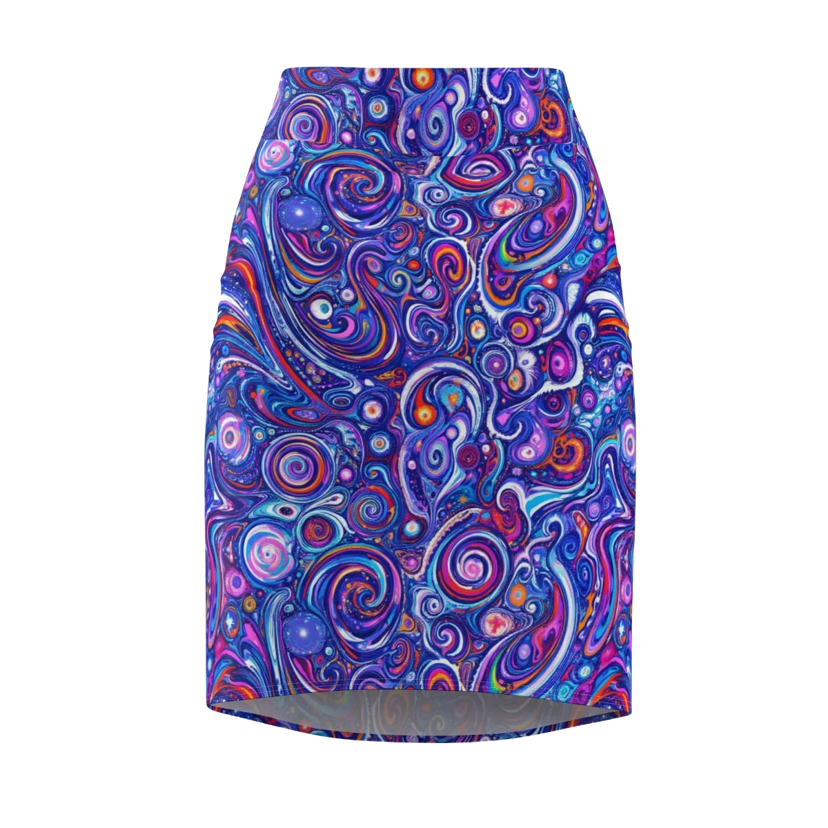 Cosmic Marbles on Pencil Skirt — Front