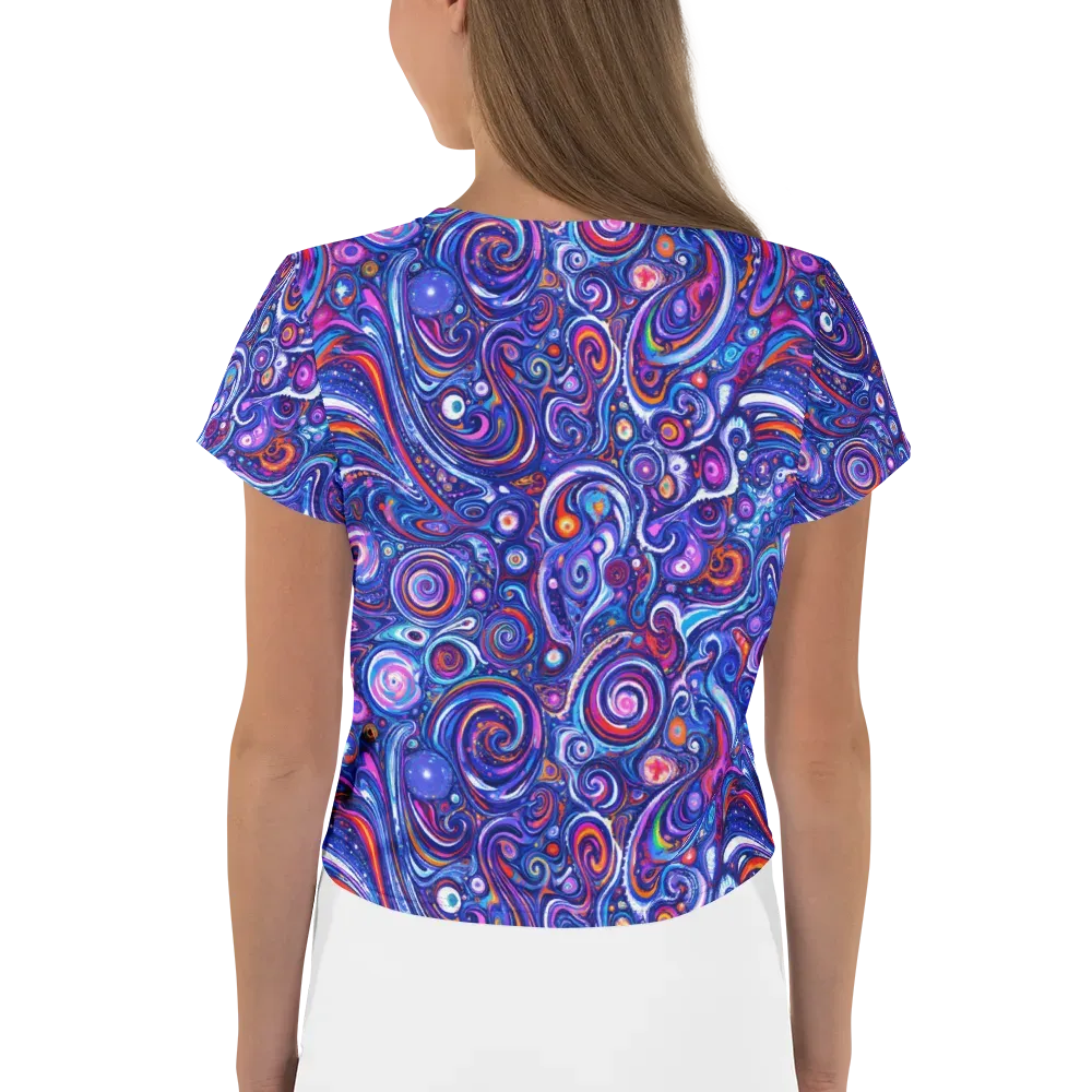 Cosmic Marbles on Crop Tee — Back