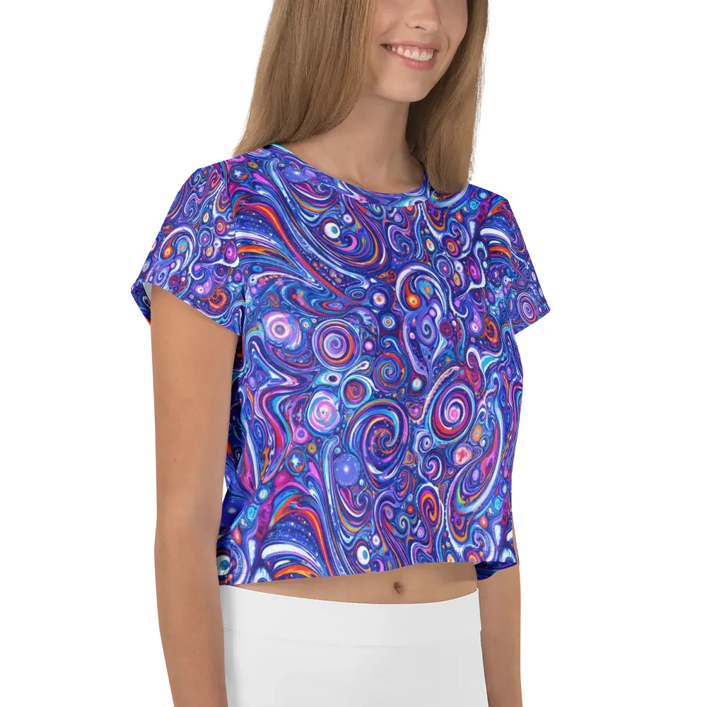 Cosmic Marbles on Crop Tee — Right