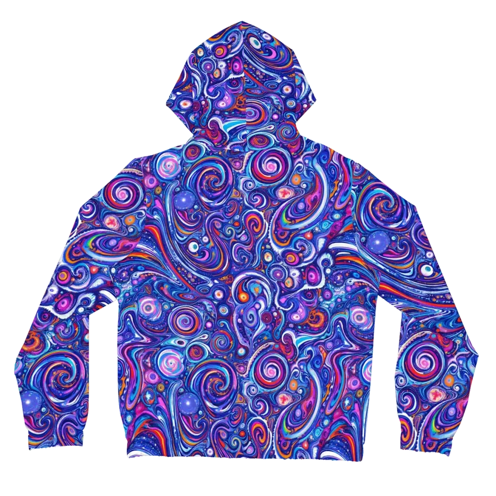 Cosmic Marbles on Women's Full-Zip Hoodie — Back