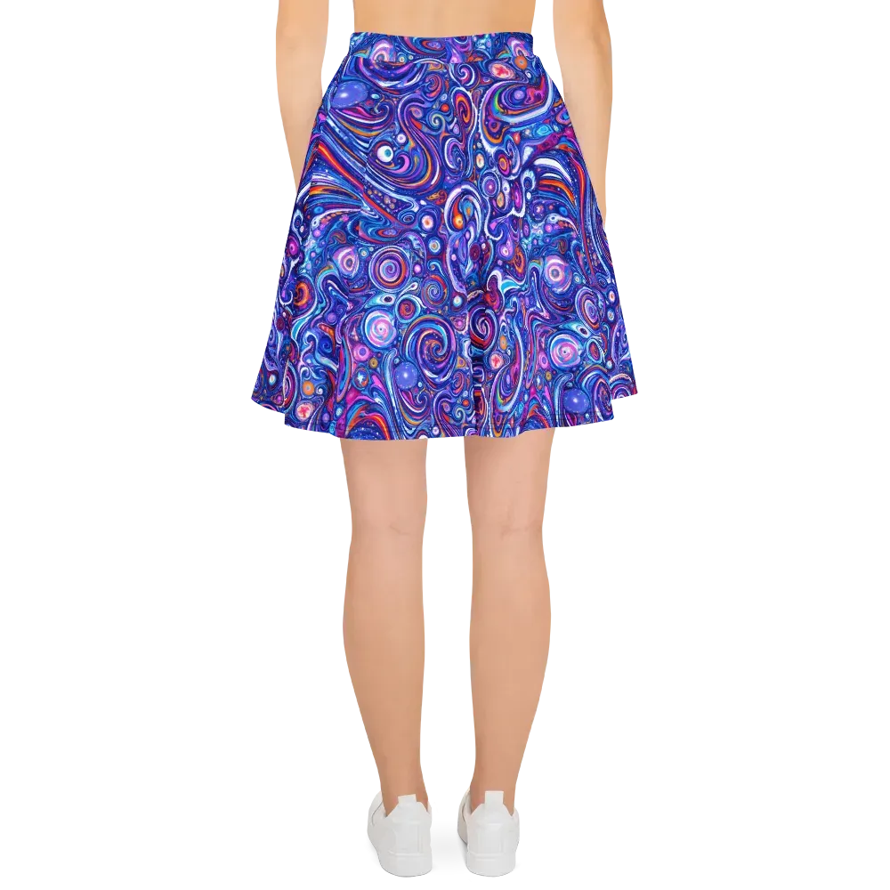 Cosmic Marbles on Skater Skirt — Back