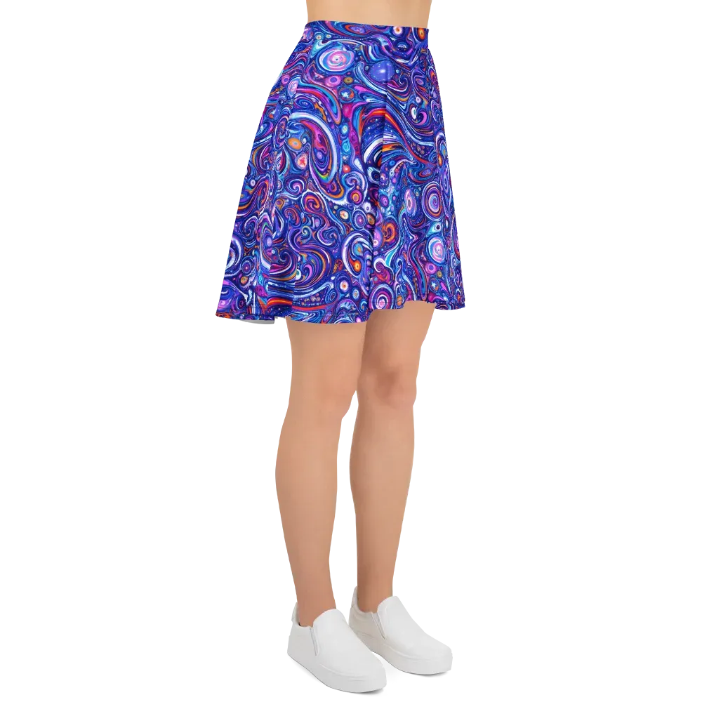Cosmic Marbles on Skater Skirt — Right