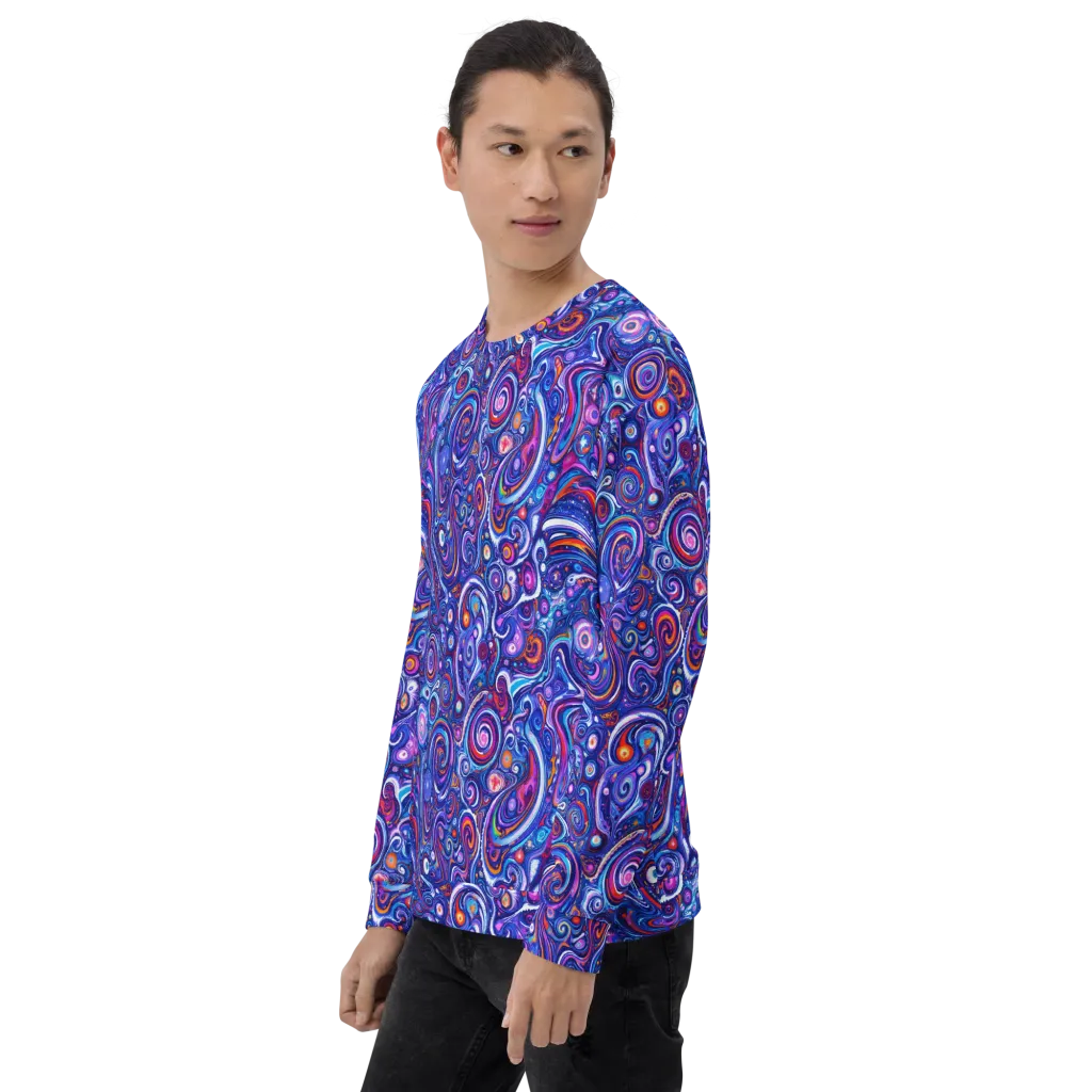 Cosmic Marbles on Sweatshirt — Left Front