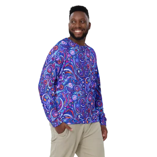 Cosmic Marbles on a Sweatshirt