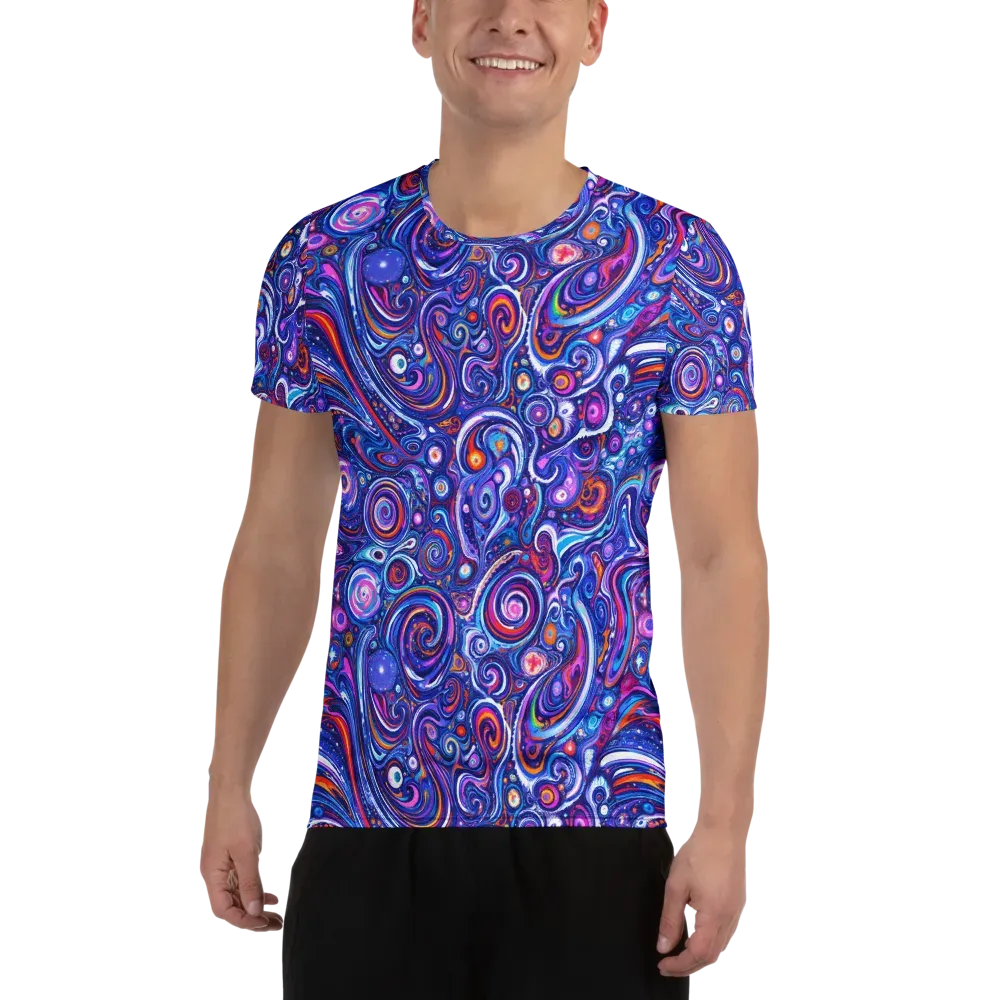 Cosmic Marbles on Men's Athletic T-Shirt — Front