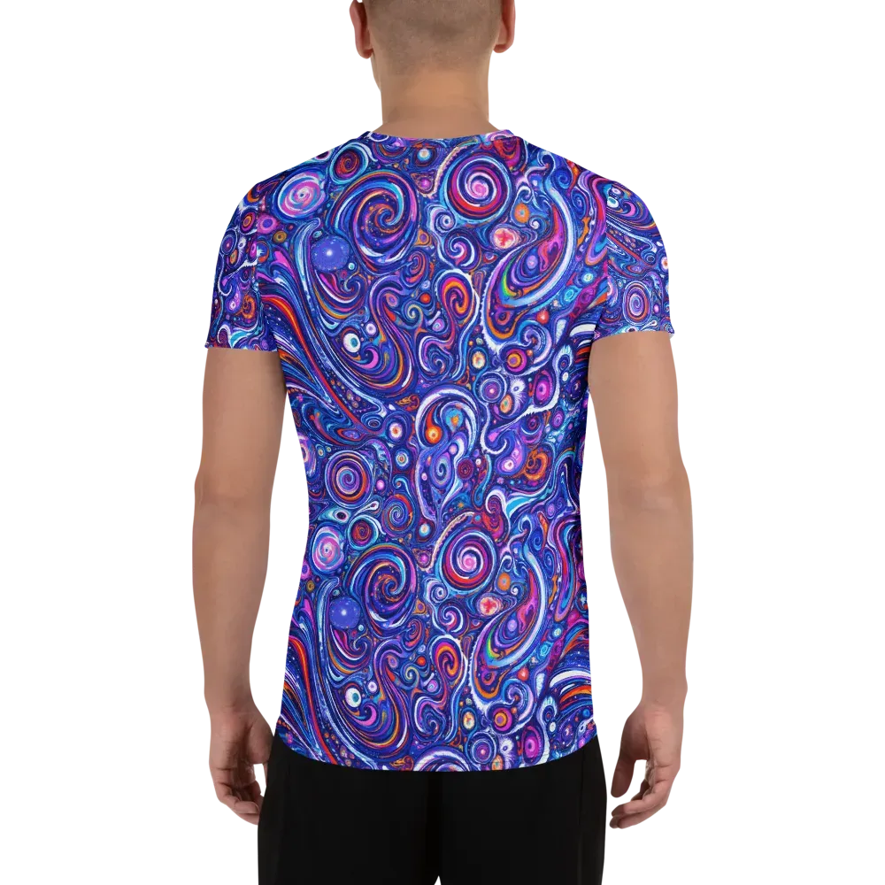 Cosmic Marbles on Men's Athletic T-Shirt — Back