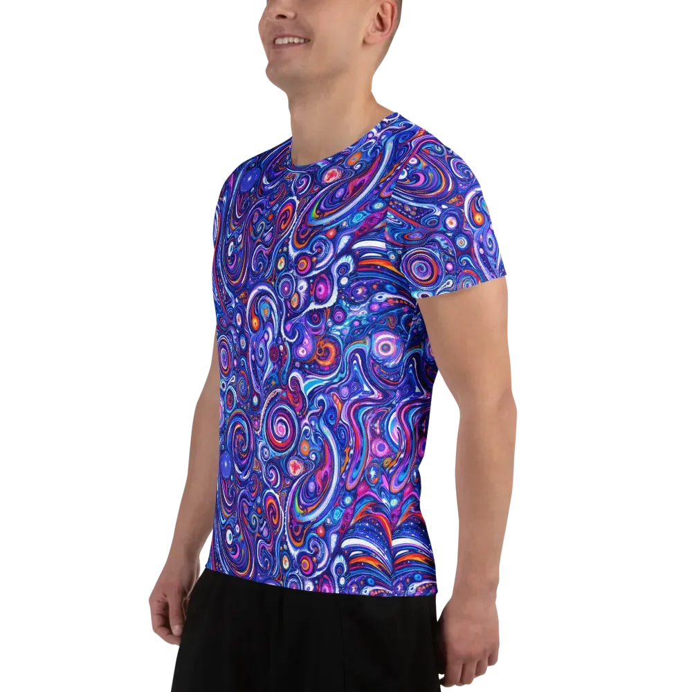 Cosmic Marbles on Men's Athletic T-Shirt — Left