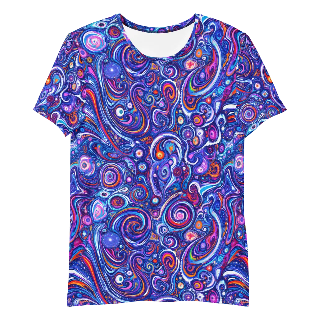 Cosmic Marbles on Men's Athletic T-Shirt — Front