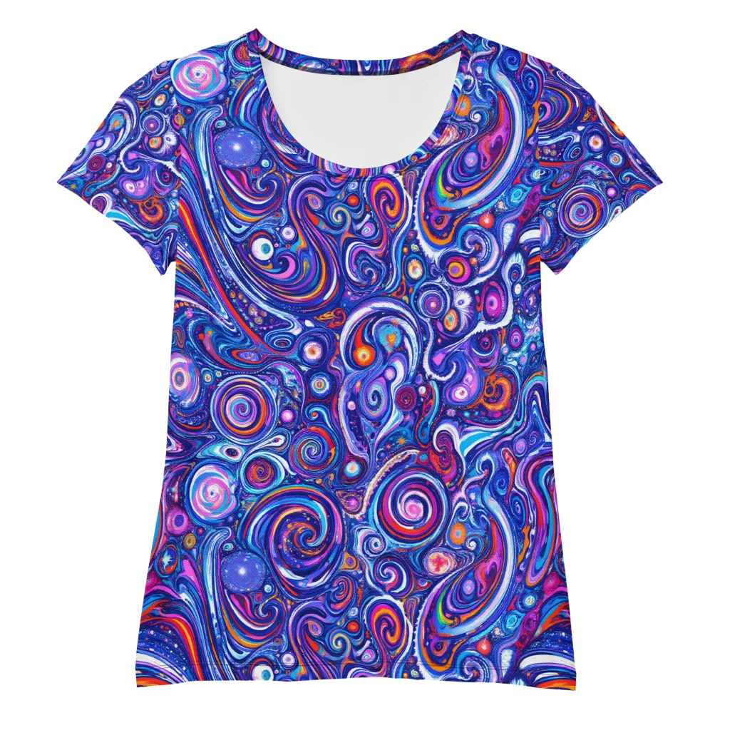 Cosmic Marbles on Women's Athletic T-Shirt — Front