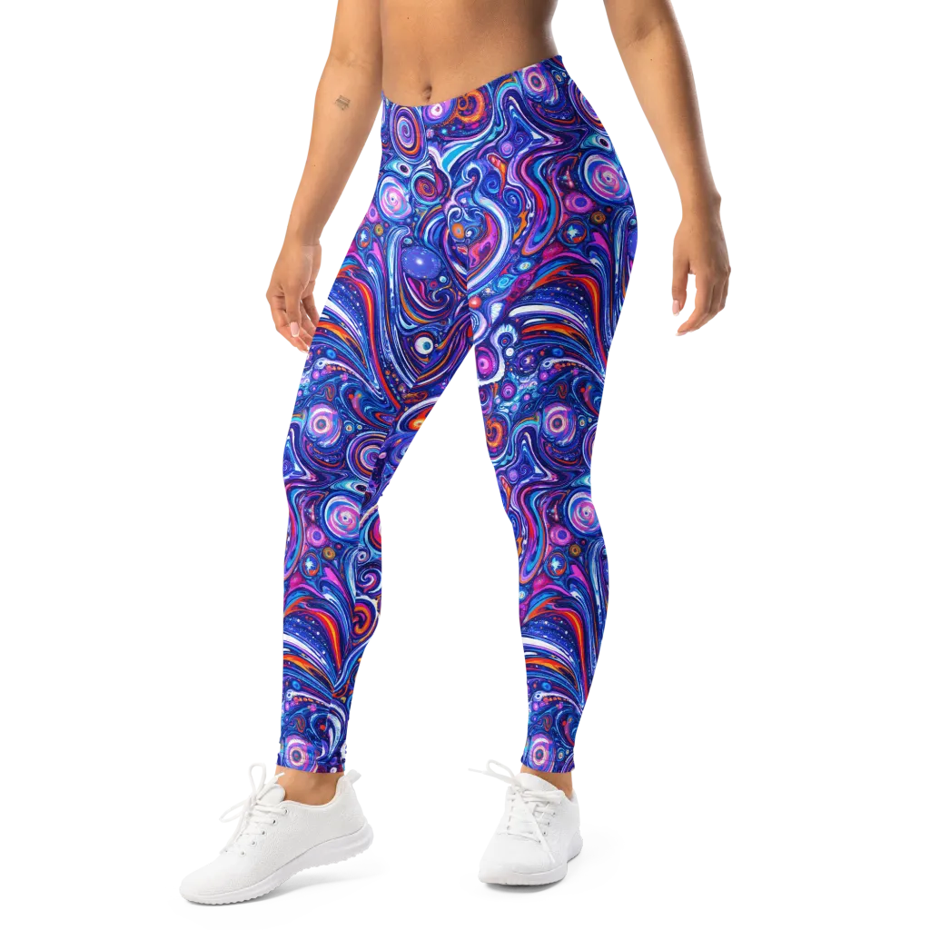 Cosmic Marbles on Leggings — Left Front
