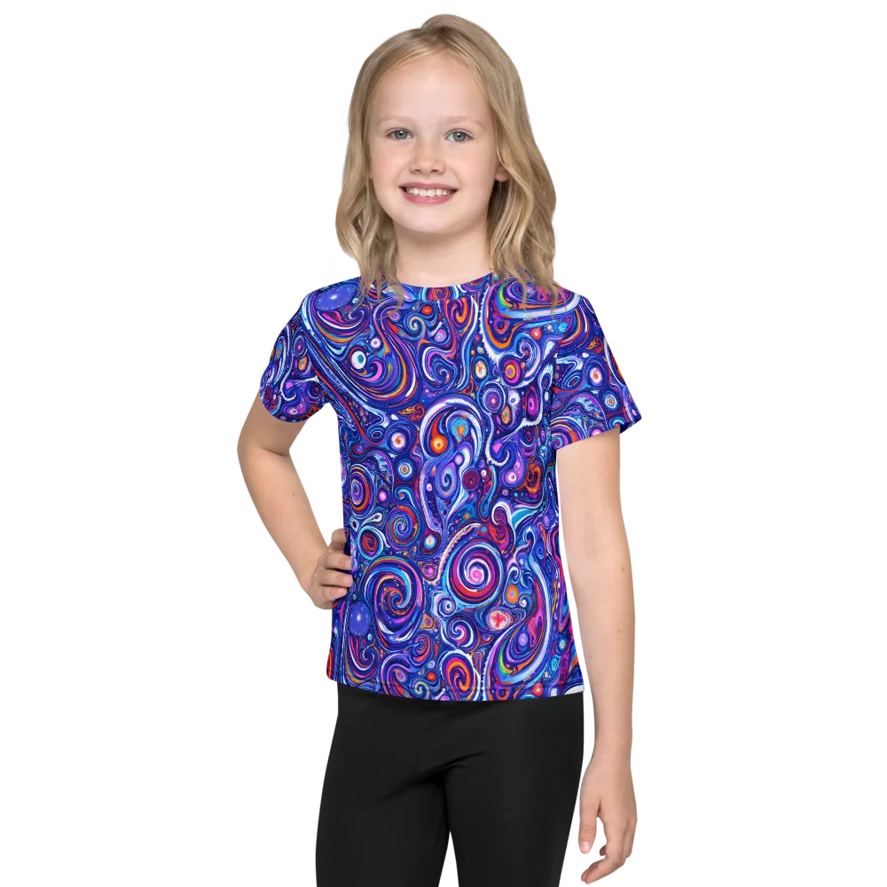 Cosmic Marbles on Kids Crew Neck T-Shirt — Front