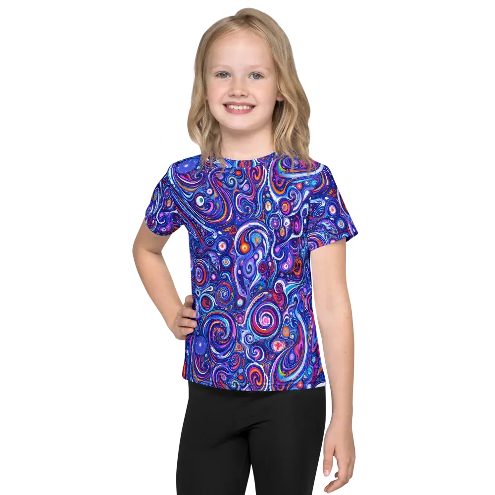 Cosmic Marbles on Kids Crew Neck T-Shirt — Front