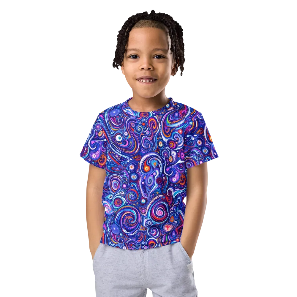 Cosmic Marbles on Kids Crew Neck T-Shirt — Front