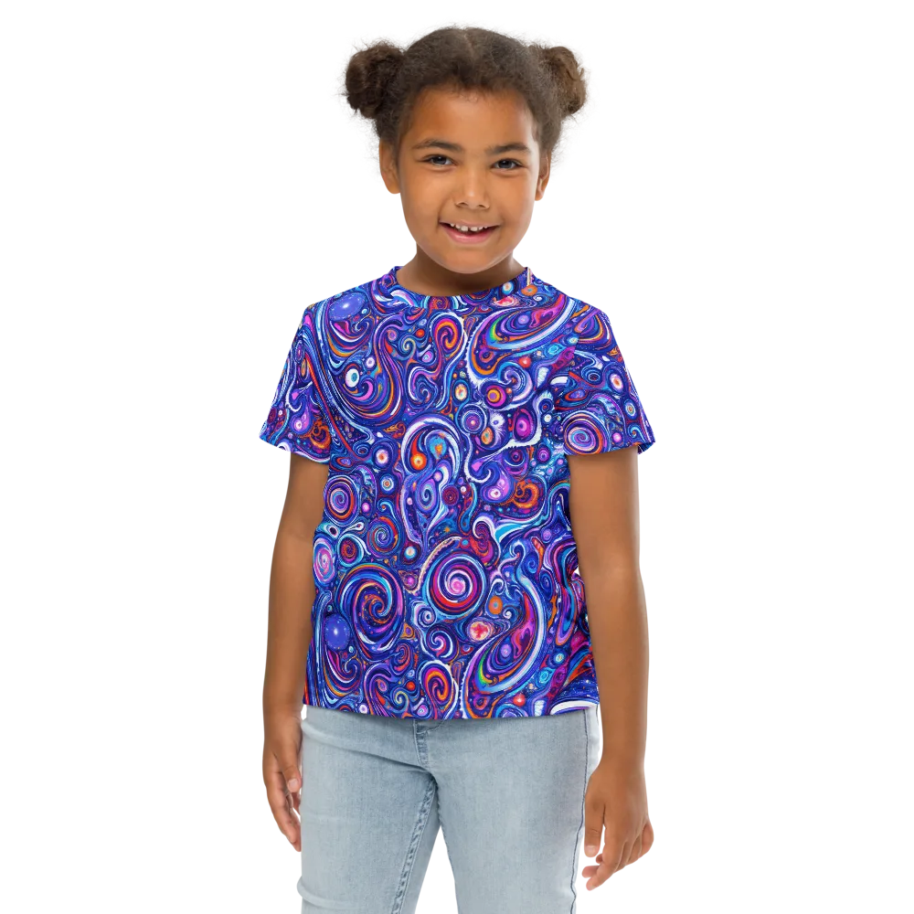 Cosmic Marbles on Kids Crew Neck T-Shirt — Front