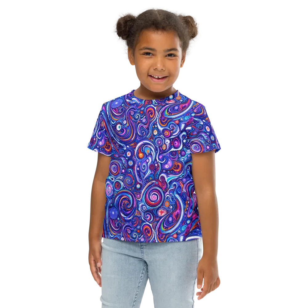 Cosmic Marbles on Kids Crew Neck T-Shirt — Front
