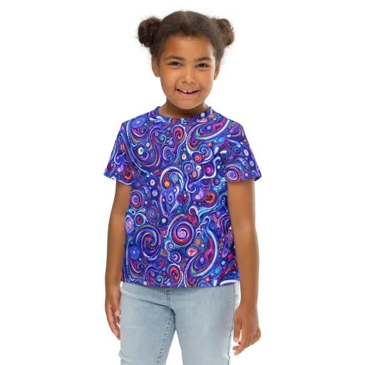 Cosmic Marbles on a Kids Crew Neck T-Shirt