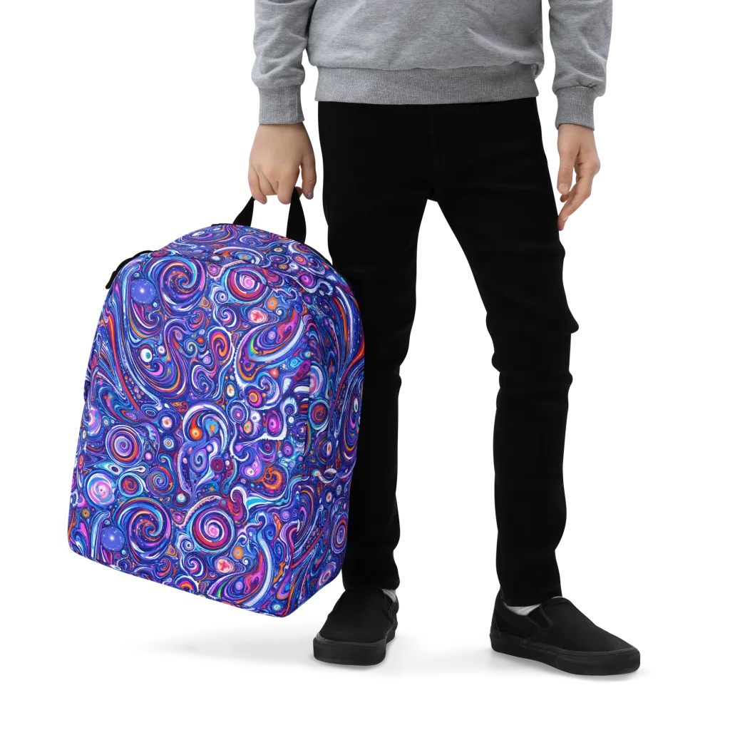 Cosmic Marbles on Minimalist Backpack — Zoomed-in