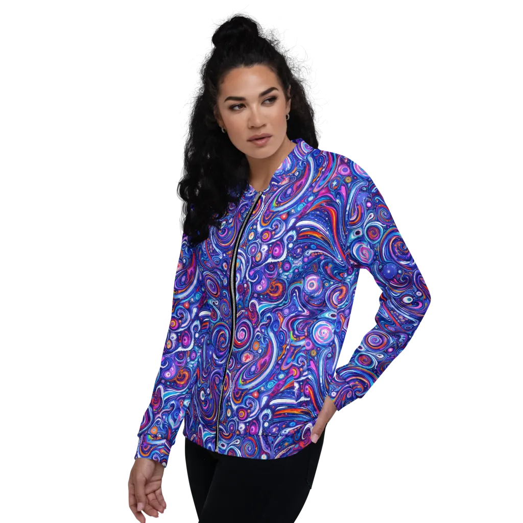 Cosmic Marbles on Bomber Jacket — Left