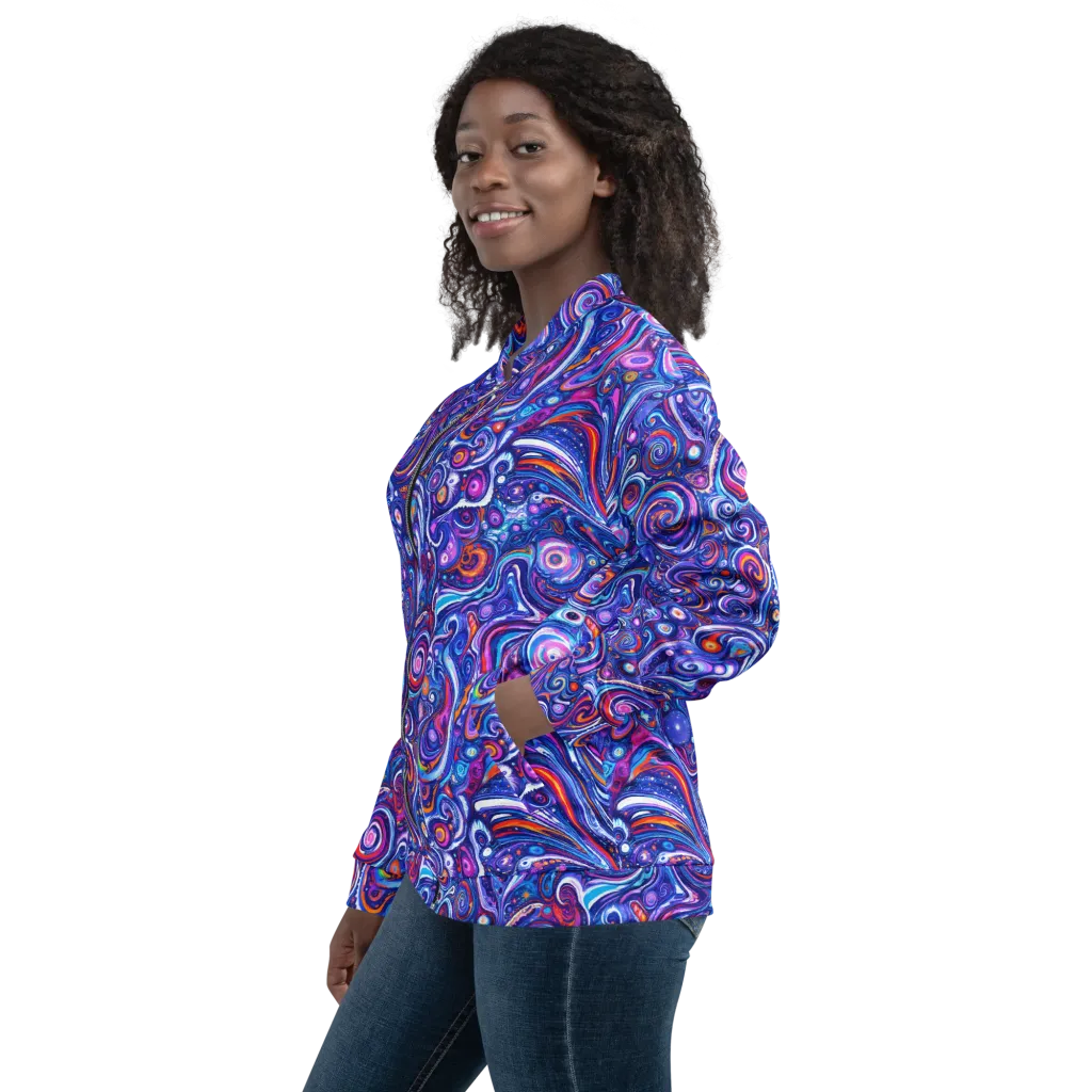 Cosmic Marbles on Bomber Jacket — Left