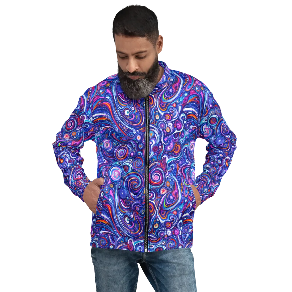 Cosmic Marbles on Bomber Jacket — Front