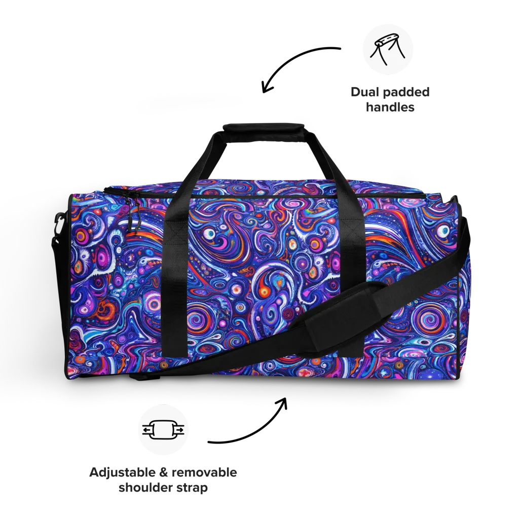 Cosmic Marbles on Duffle Bag — Front