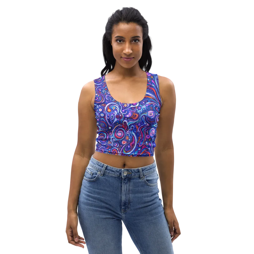 Cosmic Marbles on Crop Top — Front