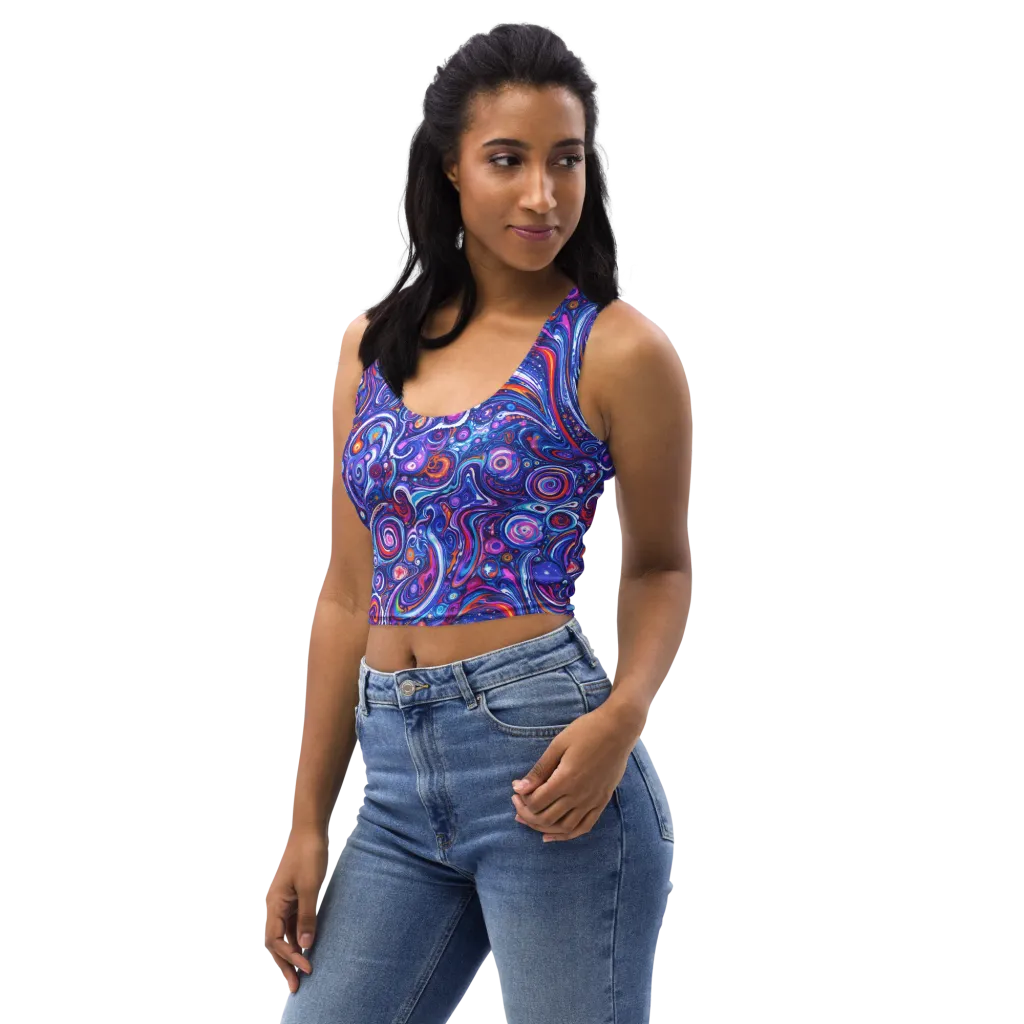 Cosmic Marbles on Crop Top — Left Front