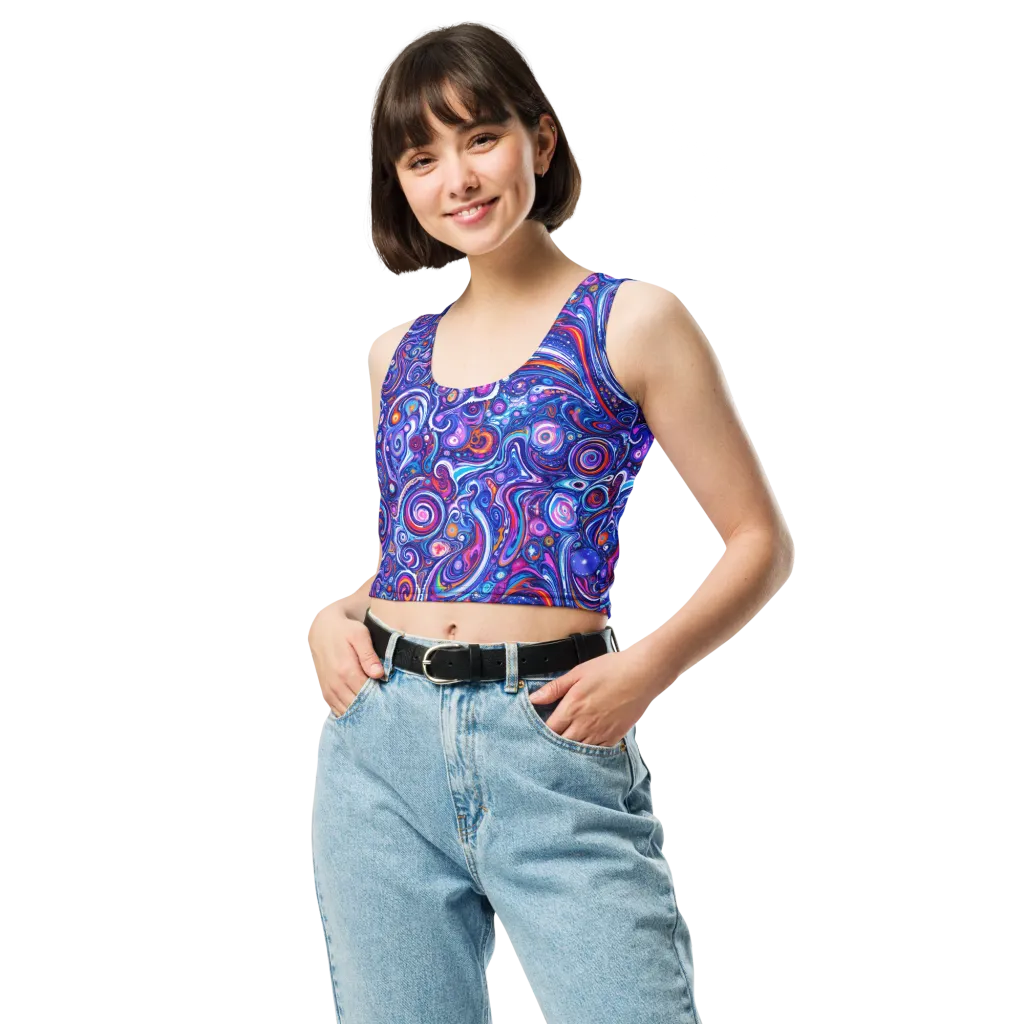 Cosmic Marbles on Crop Top — Front