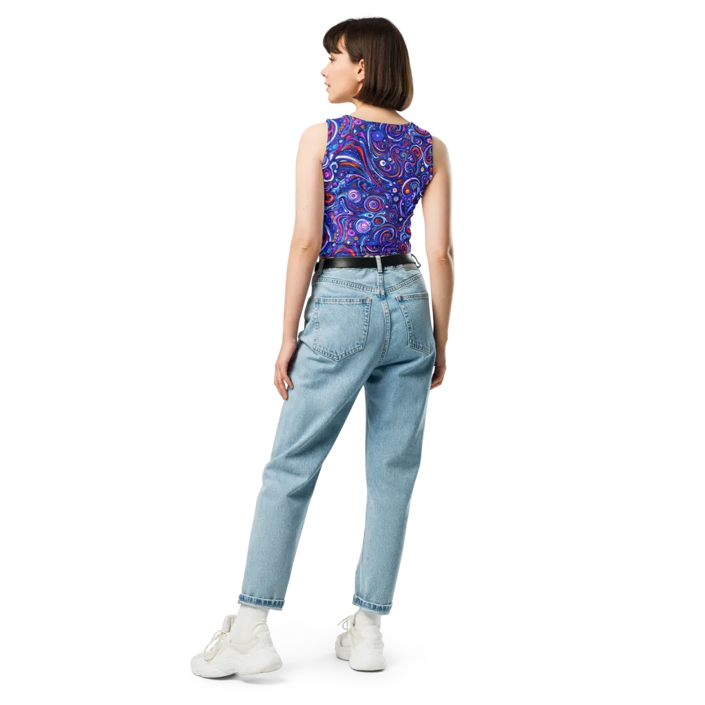 Cosmic Marbles on Crop Top — Back