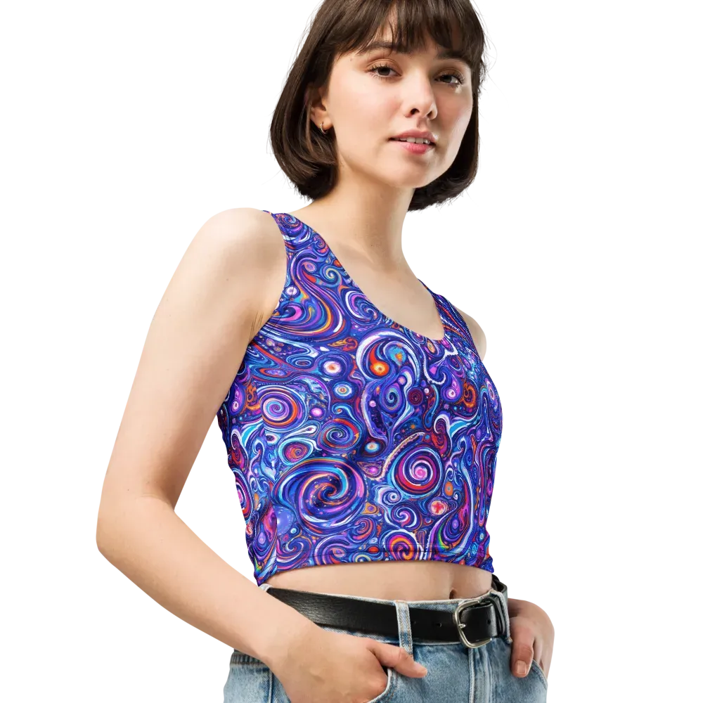 Cosmic Marbles on Crop Top — Right Front