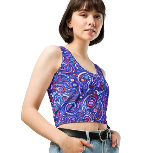 Cosmic Marbles on a Crop Top