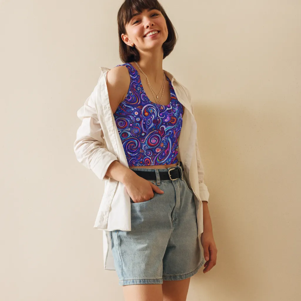 Cosmic Marbles on Crop Top — Front