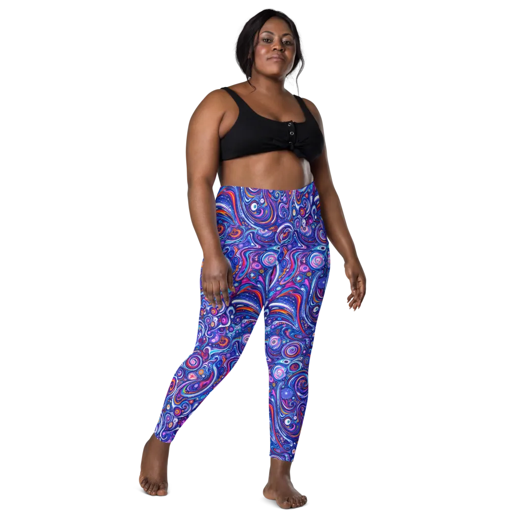 Cosmic Marbles on Leggings with Pockets — Front