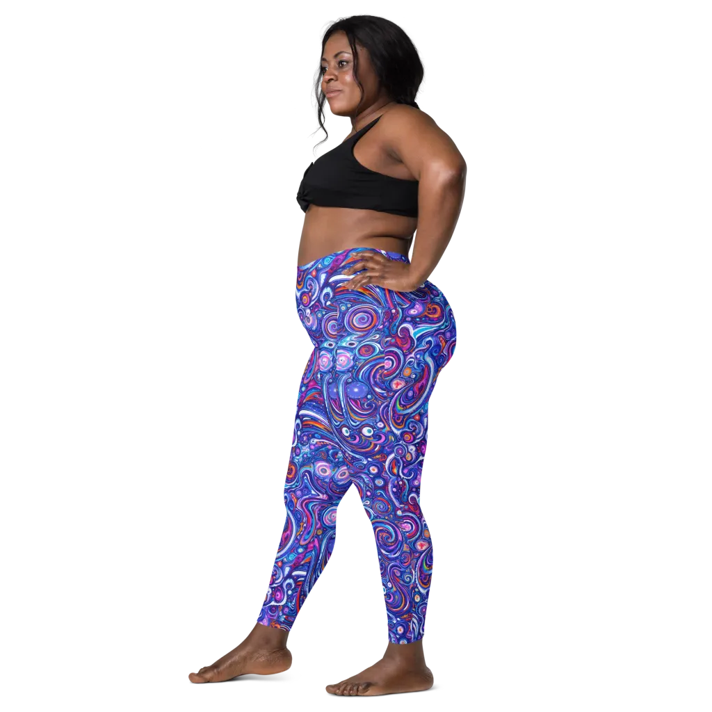 Cosmic Marbles on Leggings with Pockets — Left