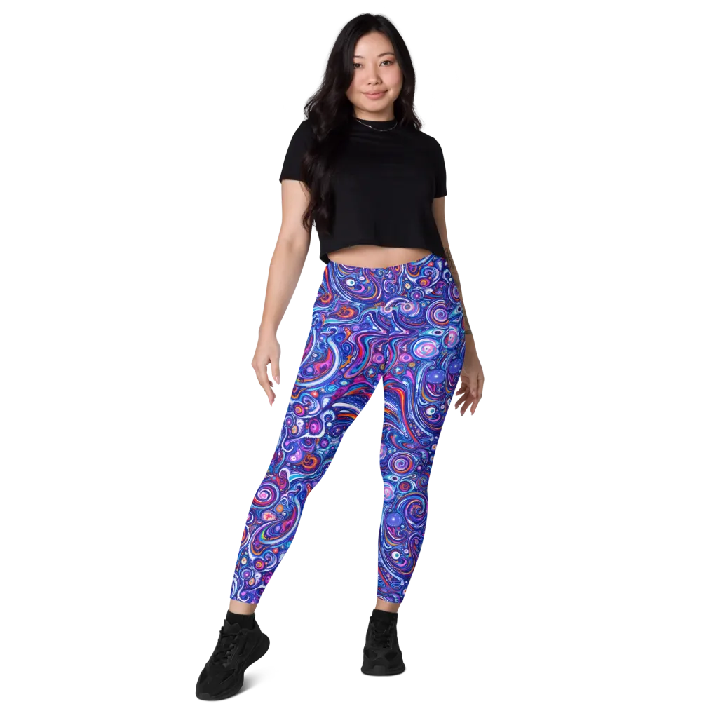 Cosmic Marbles on Leggings with Pockets — Front