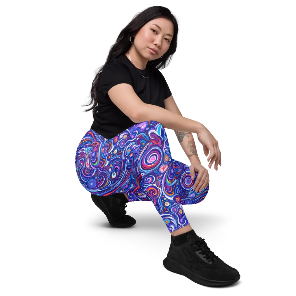 Cosmic Marbles on Leggings with Pockets — Right Front