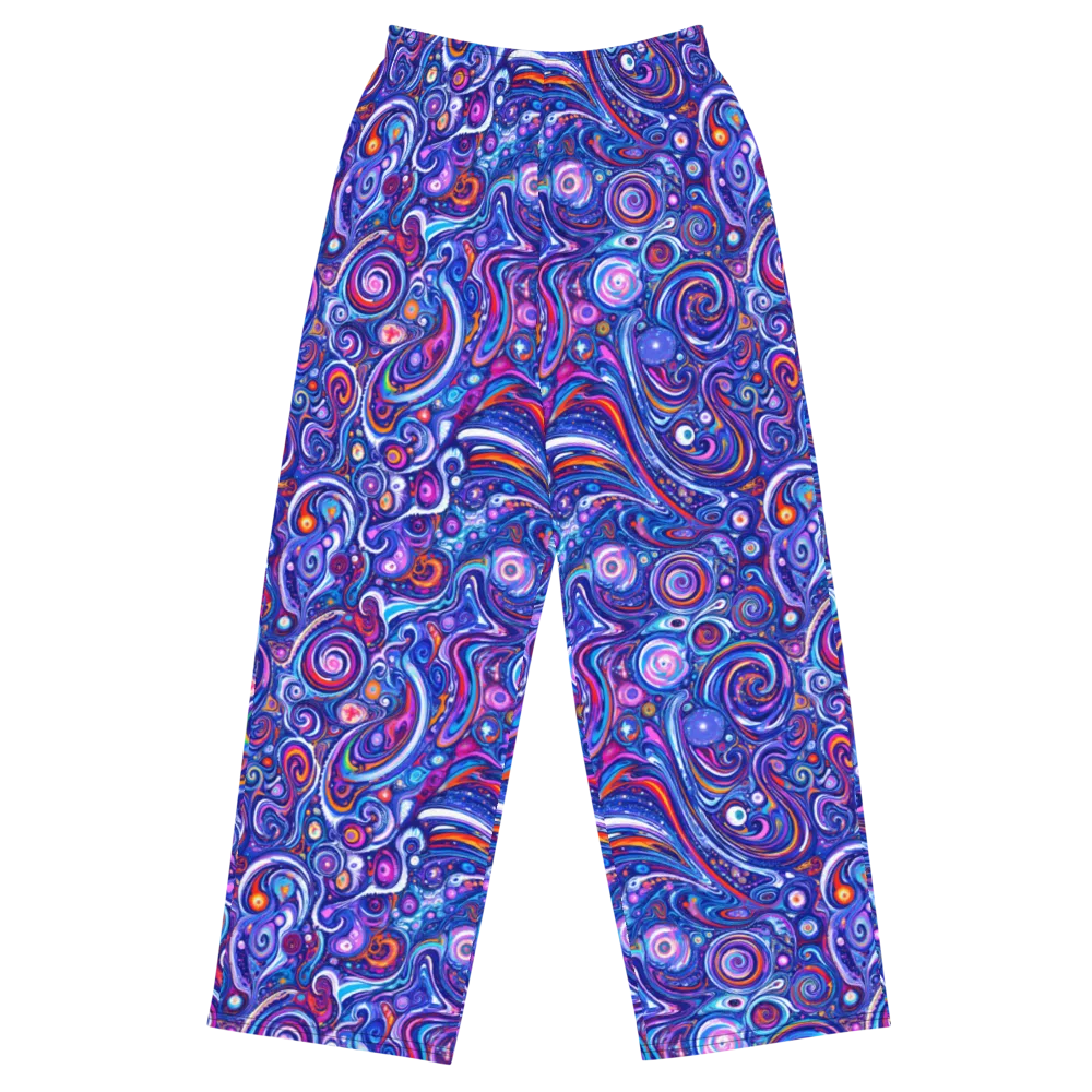 Cosmic Marbles on Wide-Leg Pants — Front