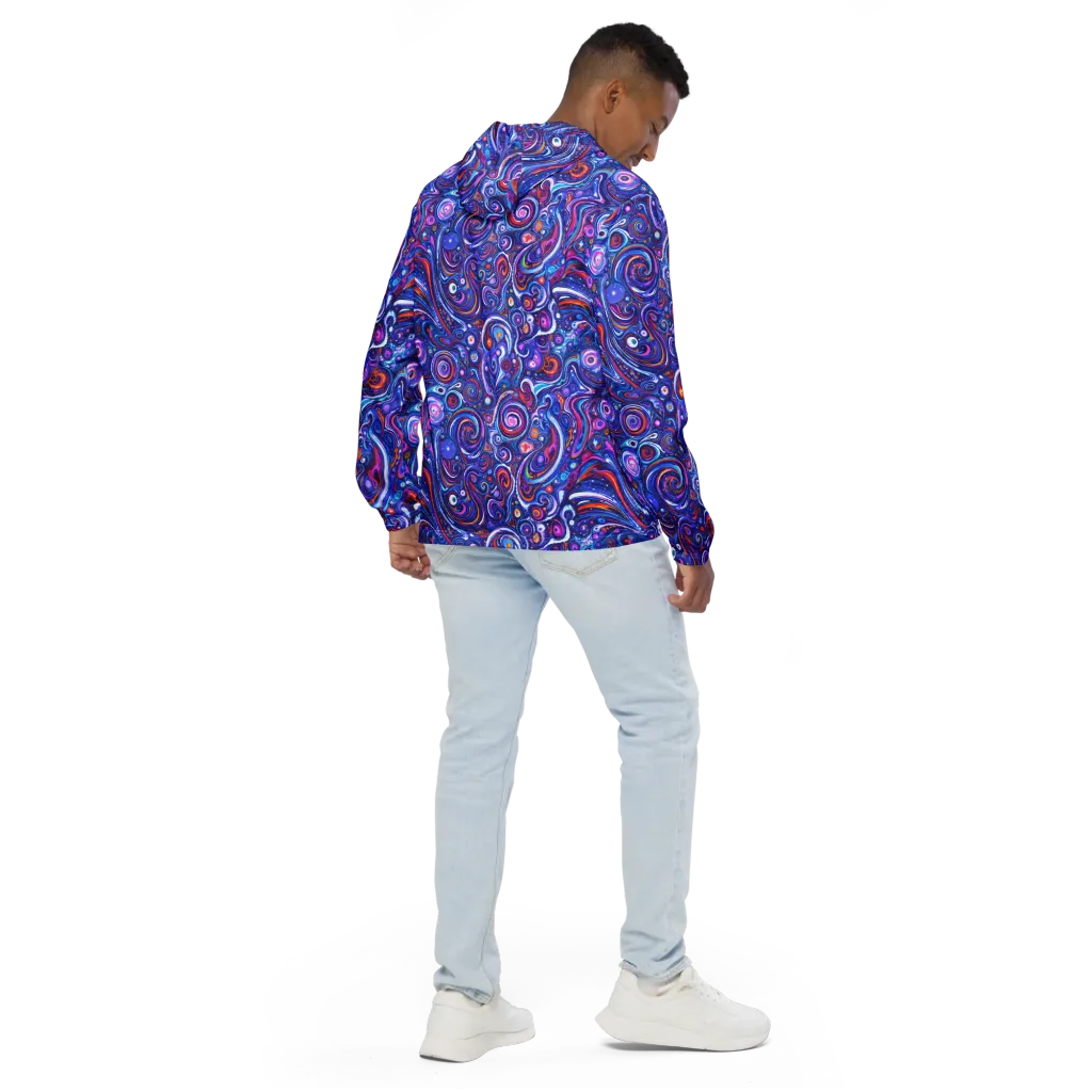 Cosmic Marbles on Men's Windbreaker — Back
