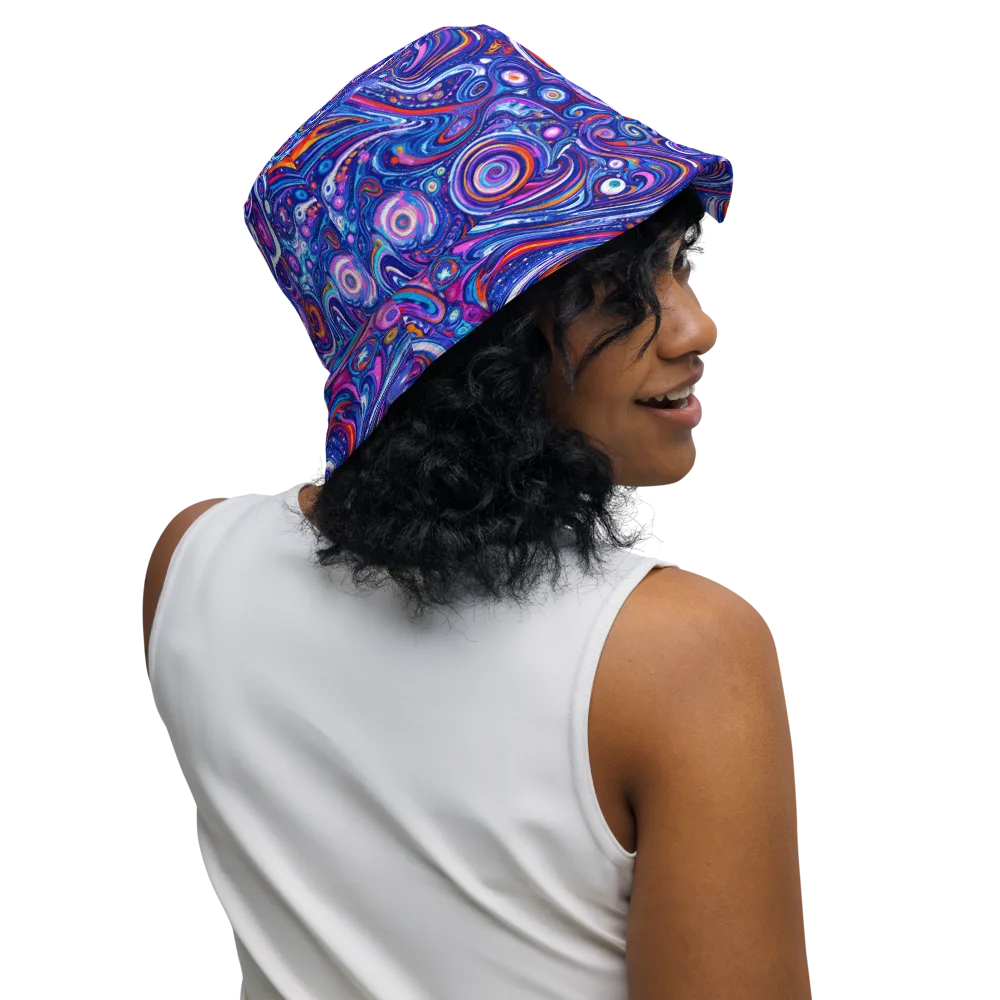 Cosmic Marbles on Reversible Bucket Hat — Right Outside