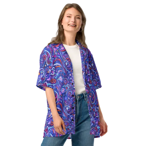 Cosmic Marbles on a Button Shirt
