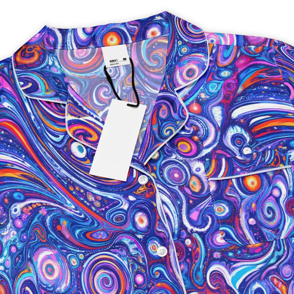 Cosmic Marbles on Women's Short Sleeve Pajama Top — Product details