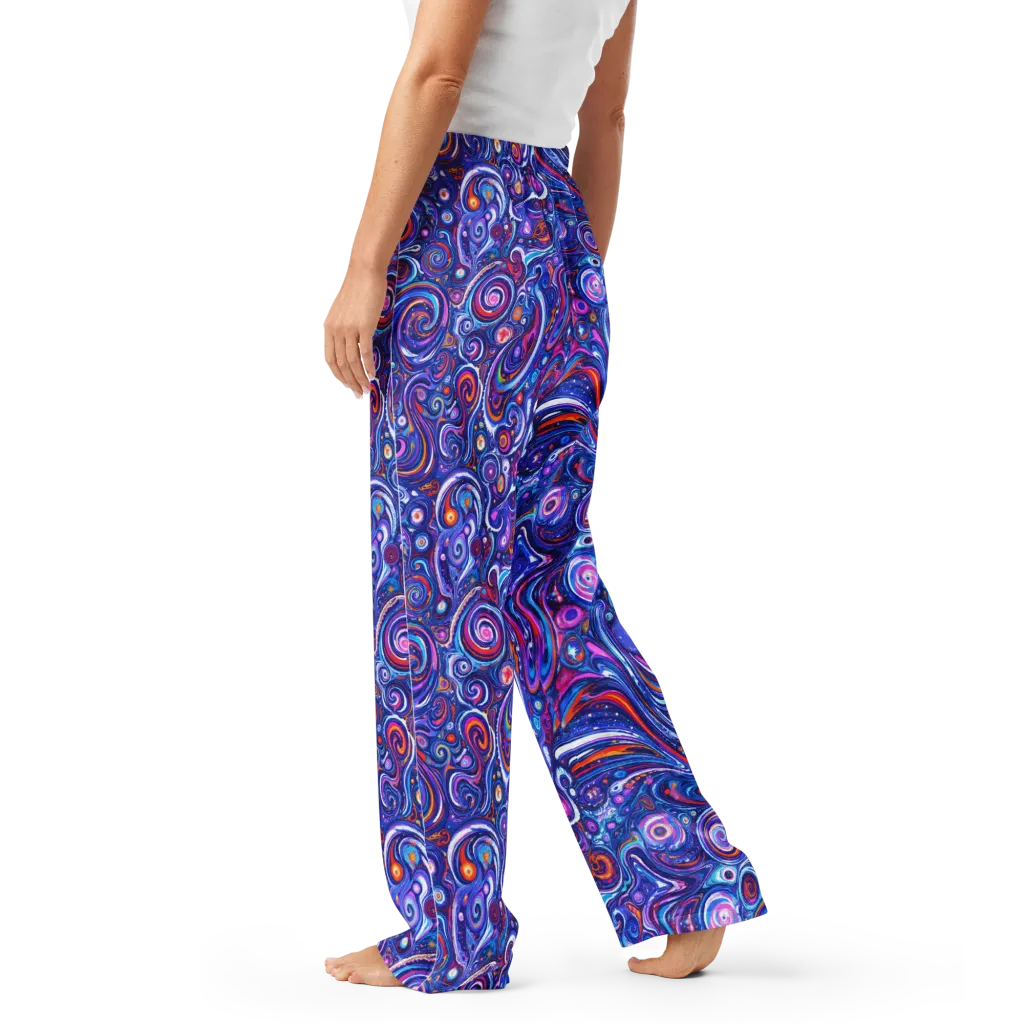 Cosmic Marbles on Women's Pajama Pants — Left