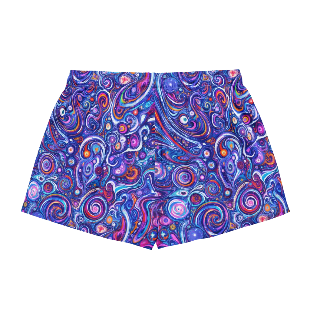 Cosmic Marbles on Women's Pajama Shorts — Back