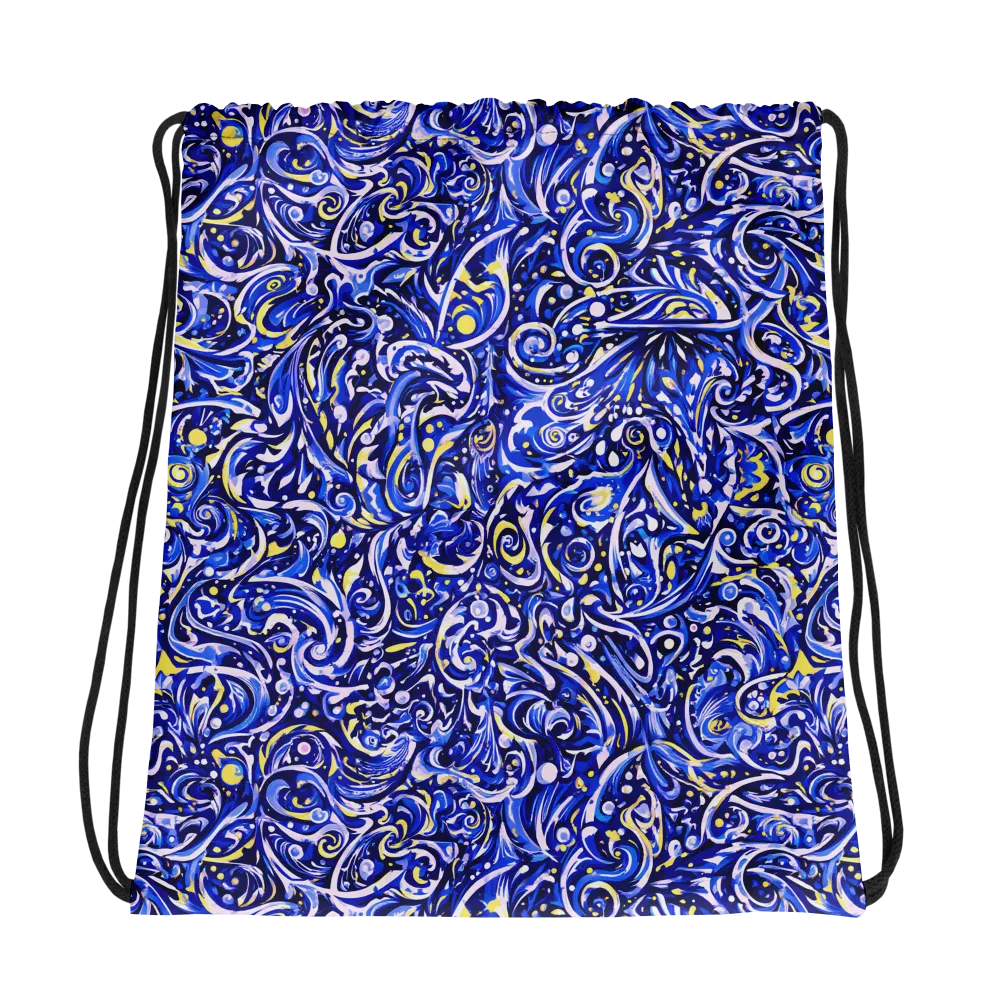 Cobalt Rapture on Drawstring Bag — Photo