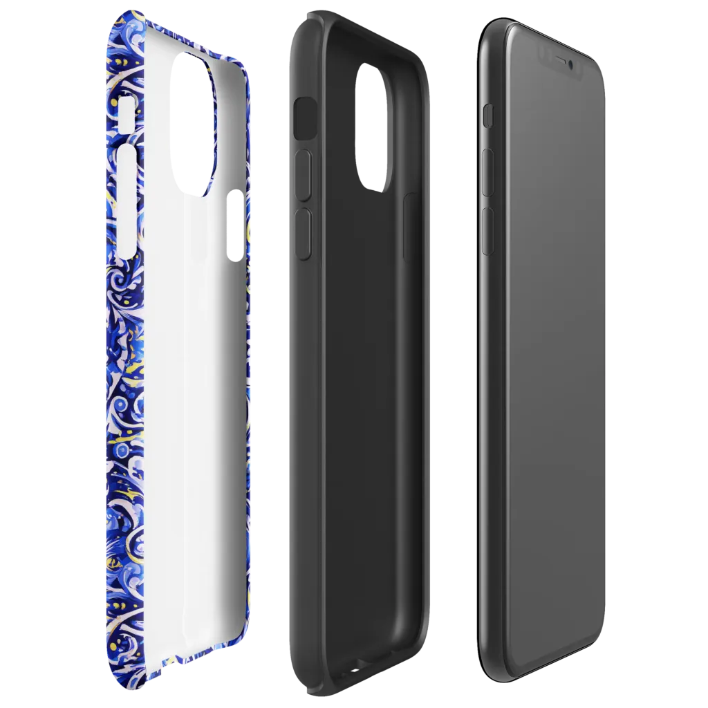 Cobalt Rapture on Tough Case for iPhone® — Right