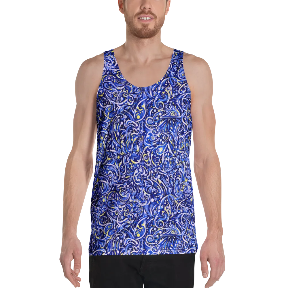Cobalt Rapture on Men's Tank Top — Front