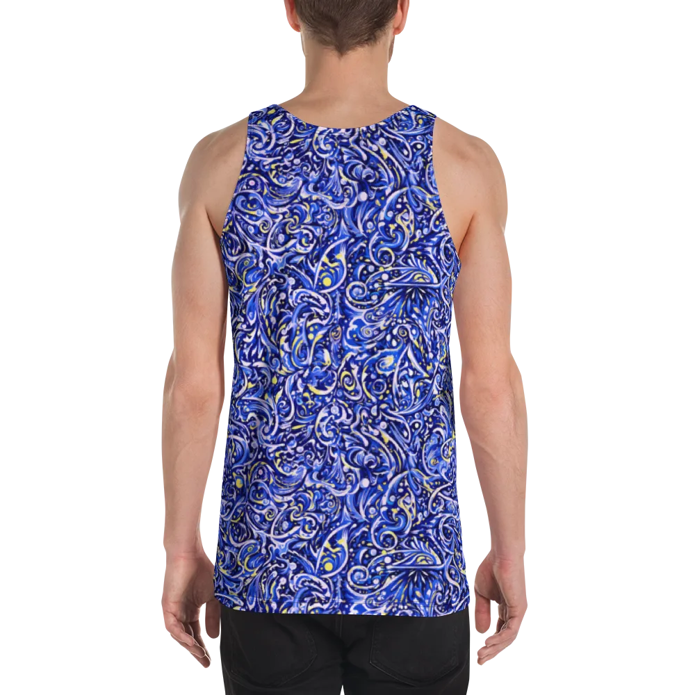 Cobalt Rapture on Men's Tank Top — Back