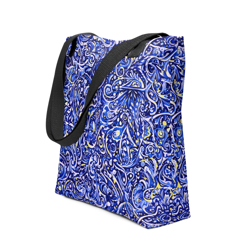 Cobalt Rapture on Tote Bag — Front