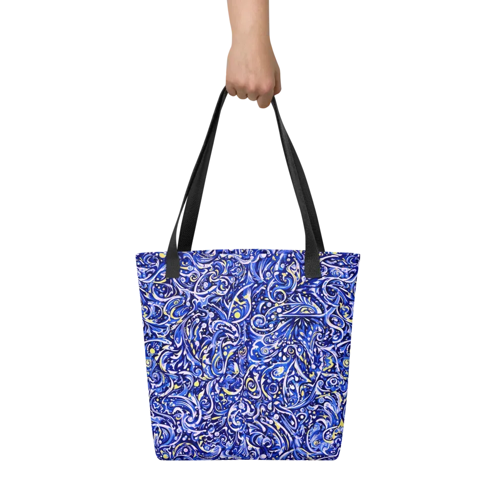 Cobalt Rapture on Tote Bag — Front