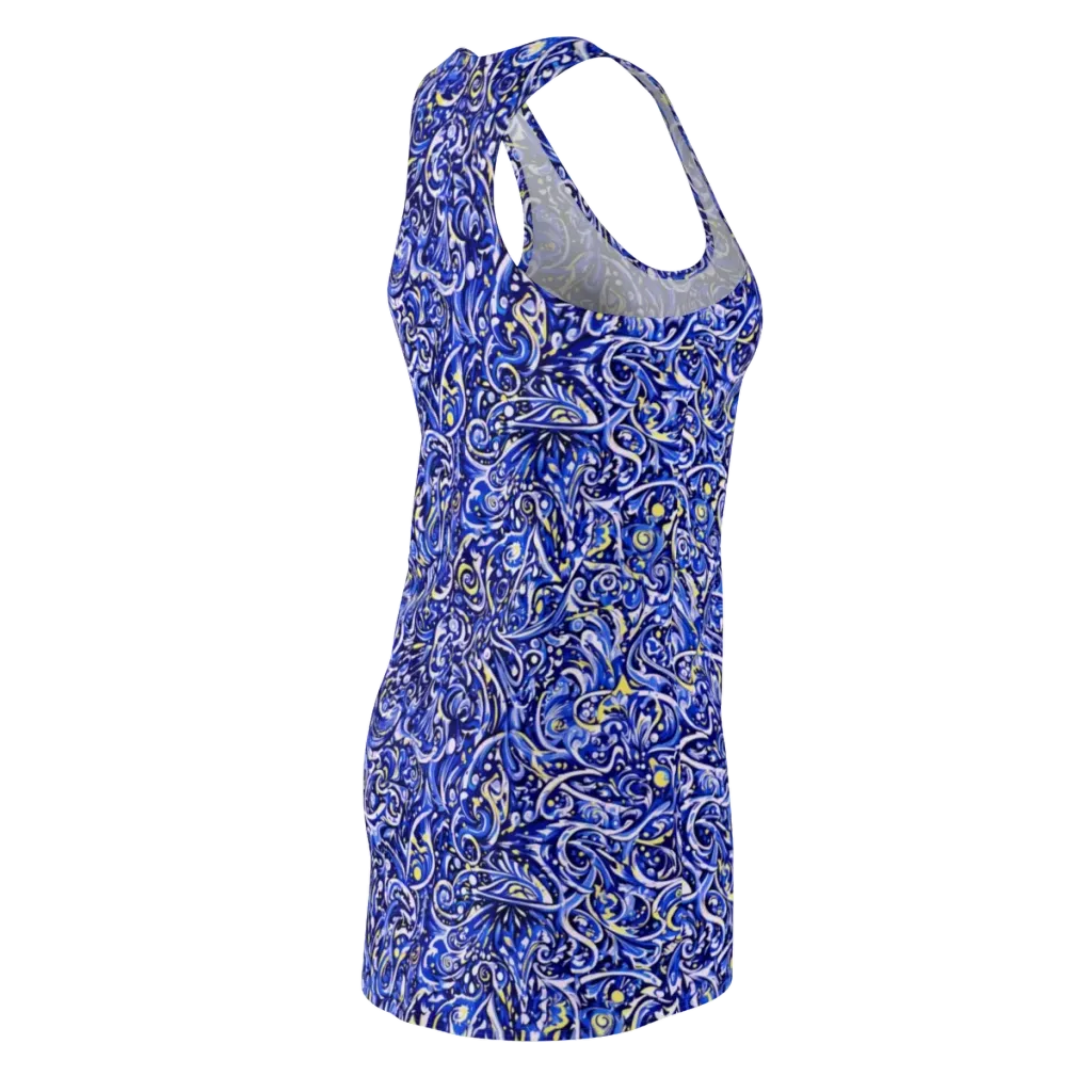 Cobalt Rapture on Racerback Dress — Back Side